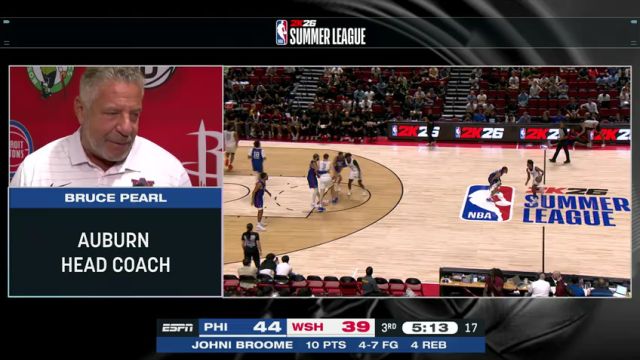 【2025年07月16日】NBA夏季联赛：76人vs奇才第3节英文原声录像回放