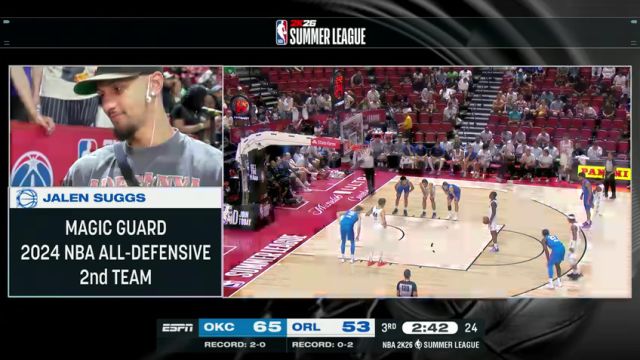 【2025年07月16日】NBA夏季联赛：雷霆vs魔术第3节中文解说录像回放