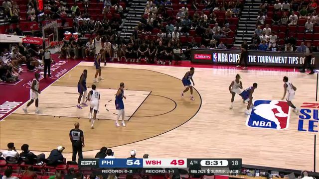 【2025年07月16日】NBA夏季联赛：76人vs奇才第4节英文原声录像回放