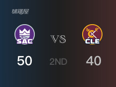  半場(chǎng)比分，國(guó)王50-40領(lǐng)先騎士，A-瓊斯13分 