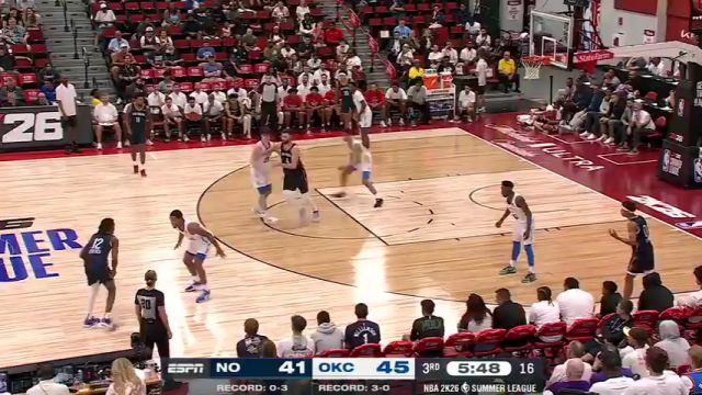 【2025年07月17日】NBA夏季联赛：鹈鹕vs雷霆第3节中文解说录像回放