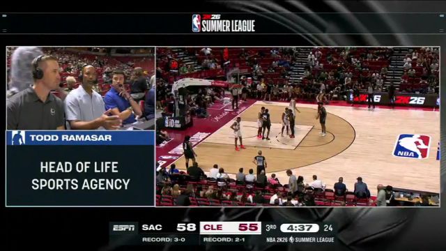 【2025年07月17日】NBA夏季聯(lián)賽：國王vs騎士第3節(jié)英文原聲錄像回放