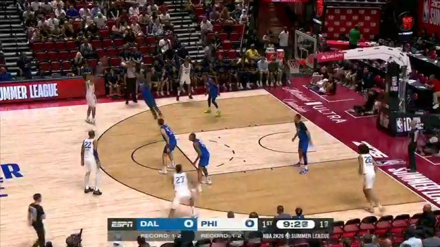 【2025年07月17日】 NBA夏季联赛：独行侠vs76人第1节英文原声录像回放