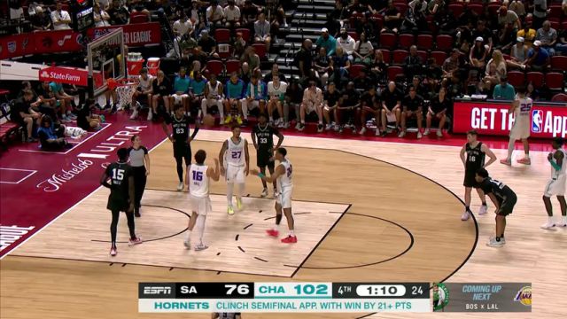 【2025年07月18日】NBA夏季聯(lián)賽：馬刺vs黃蜂第4節(jié)英文原聲錄像回放
