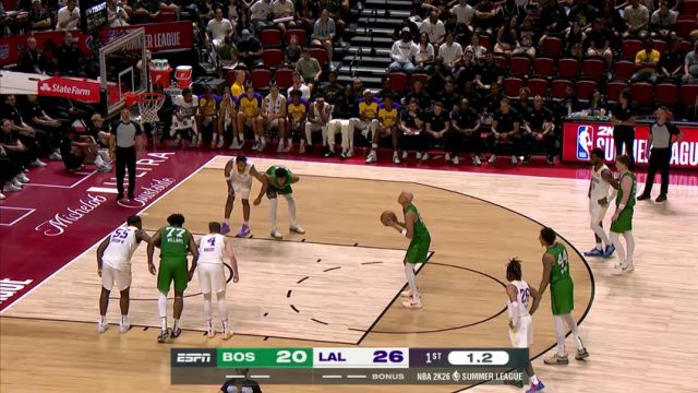 【2025年07月18日】NBA夏季联赛：凯尔特人vs湖人英文原声全场录像回放