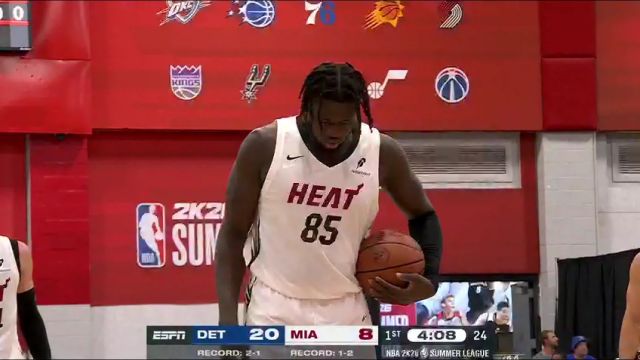 【2025年07月18日】NBA夏季聯(lián)賽：活塞vs熱火第1節(jié)英文原聲錄像回放
