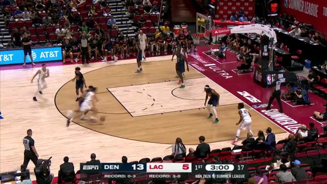 【2025年07月18日】NBA夏季聯(lián)賽：掘金vs快船第1節(jié)英文原聲錄像回放