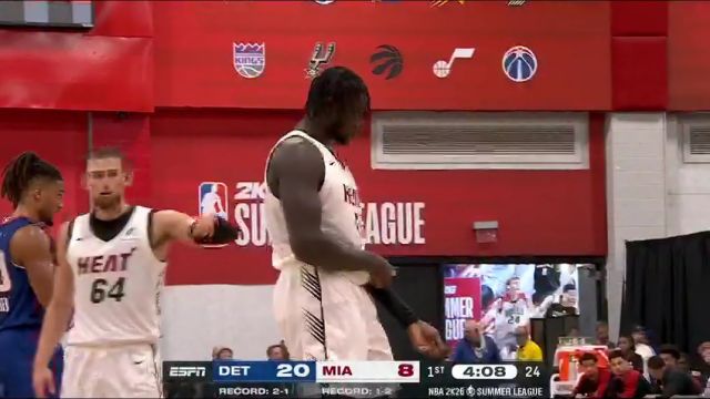 【2025年07月18日】NBA夏季聯(lián)賽：活塞vs熱火第1節(jié)中文解說(shuō)錄像回放