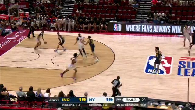 【2025年07月18日】 NBA夏季联赛：步行者vs尼克斯第2节英文原声录像回放