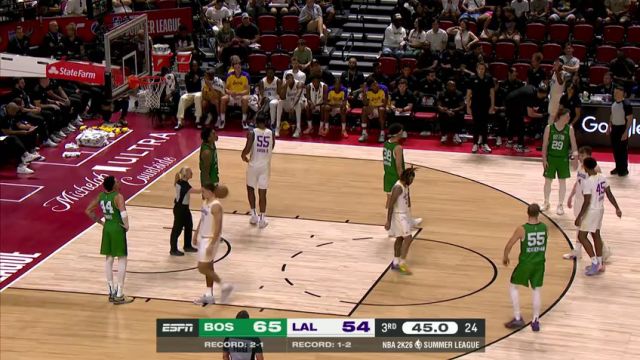 【2025年07月18日】NBA夏季联赛：凯尔特人vs湖人第3节英文原声录像回放
