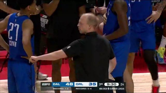 【2025年07月19日】NBA夏季联赛：独行侠vs魔术第3节英文原声录像回放