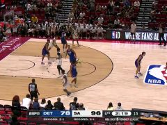 NBA夏季联赛:活塞vs马刺第4节英文原声回放