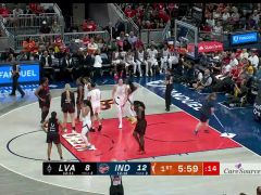 WNBA常規(guī)賽：拉斯維加斯王牌vs印第安納狂熱第1節(jié)中文解說回放