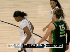 WNBA常規(guī)賽：拉斯維加斯王牌vs明尼蘇達山貓第4節(jié)英文原聲回放