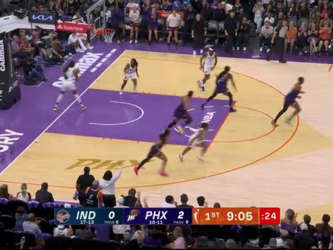 WNBA常規(guī)賽：印第安納狂熱vs菲尼克斯水星第1節(jié)中文解說回放