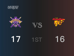 首節(jié)結(jié)束，北控以17-16領(lǐng)先廣東，張益炅9分2籃板