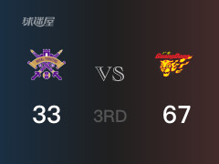 三節(jié)戰(zhàn)罷，廣東67-33領先北控，末節(jié)再戰(zhàn)