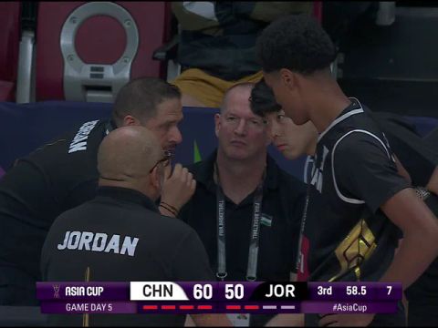 男籃亞洲杯C組小組賽：中國vs約旦第3節(jié)英文原聲回放
