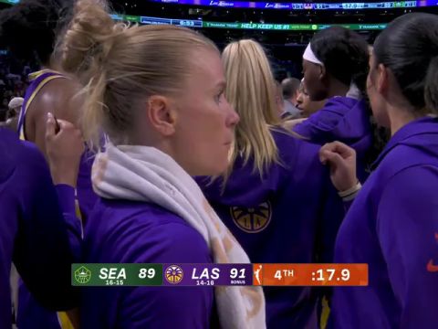 WNBA常規(guī)賽：西雅圖風(fēng)暴vs洛杉磯火花第4節(jié)英文原聲回放