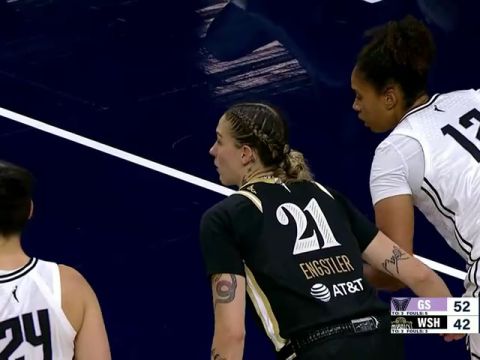 WNBA常规赛:金州瓦尔基里vs华盛顿神秘人第3节英文原声回放
