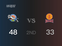 半场数据， 新疆以48-33领先山西，伊力福拉提11分3篮板3助攻