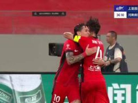 [进球视频]刘若钒助攻维塔尔远射破门，海港2-0河南