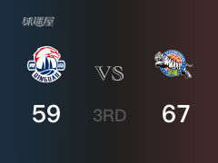 三节比分，新疆67-59领先青岛，阿不都沙拉木12分