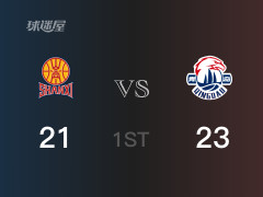 首节战罢，青岛以23- 21领先山西，纪卓8分2篮板