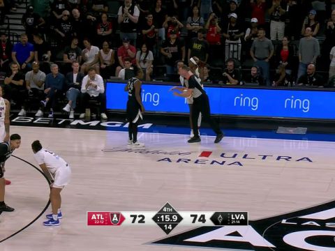 WNBA常规赛:亚特兰大梦想vs拉斯维加斯王牌第4节英文原声回放