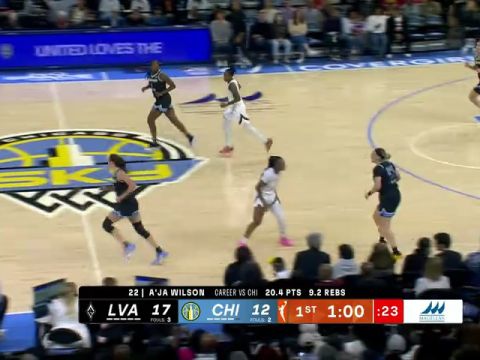 WNBA常规赛：拉斯维加斯王牌vs芝加哥天空第1节英文原声回放