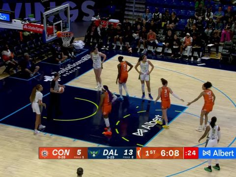 WNBA常規(guī)賽：康涅狄格陽(yáng)光vs達(dá)拉斯飛翼第1節(jié)英文原聲回放