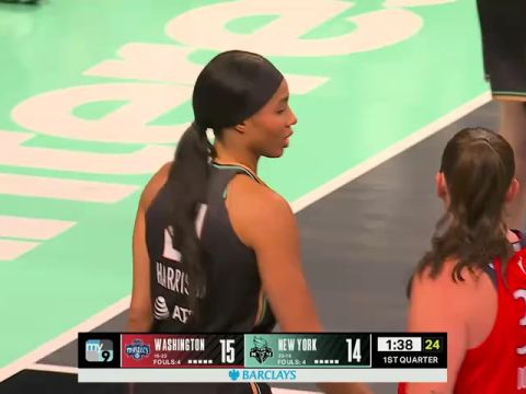 WNBA常规赛:华盛顿神秘人vs纽约自由人第1节英文原声回放