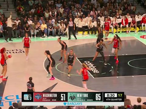 WNBA常规赛:华盛顿神秘人vs纽约自由人英文原声全场回放