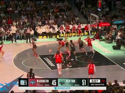 WNBA常规赛:华盛顿神秘人vs纽约自由人第3节中文解说回放