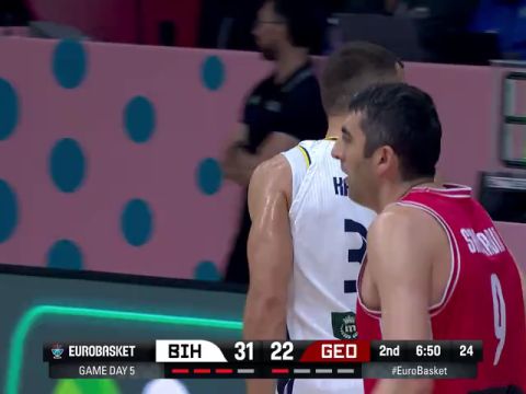 男籃歐洲杯:波斯尼亞和黑塞哥維那vs格魯吉亞第2節(jié)中文解說回放