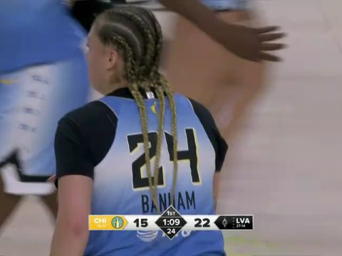 WNBA常規(guī)賽：芝加哥天空vs拉斯維加斯王牌第1節(jié)中文解說回放