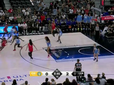 WNBA常規(guī)賽：芝加哥天空vs拉斯維加斯王牌第1節(jié)英文原聲回放