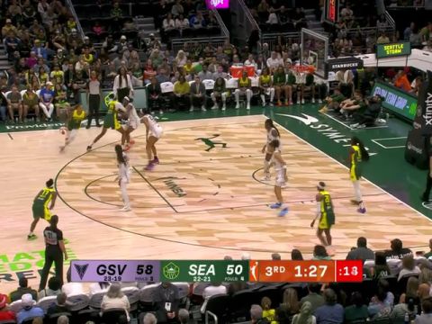 WNBA常規(guī)賽:金州瓦爾基里vs西雅圖風(fēng)暴第3節(jié)英文原聲回放