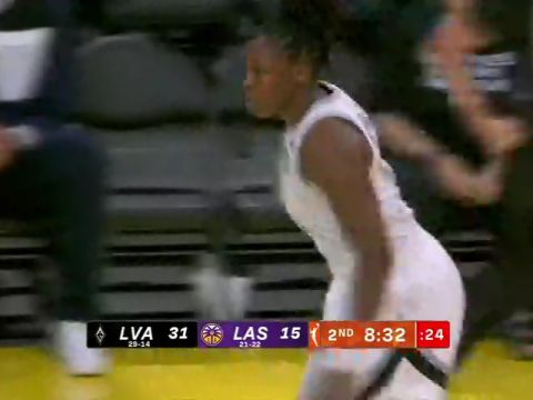 WNBA常規(guī)賽：拉斯維加斯王牌vs洛杉磯火花第2節(jié)中文解說回放