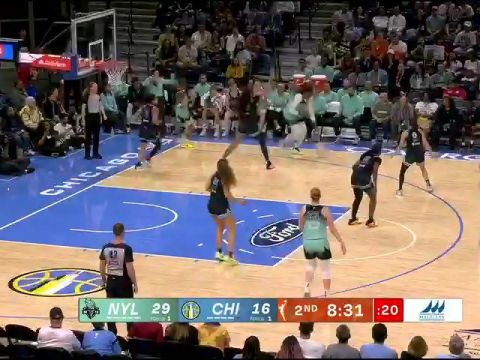 WNBA常規(guī)賽：紐約自由人vs芝加哥天空第2節(jié)中文解說回放