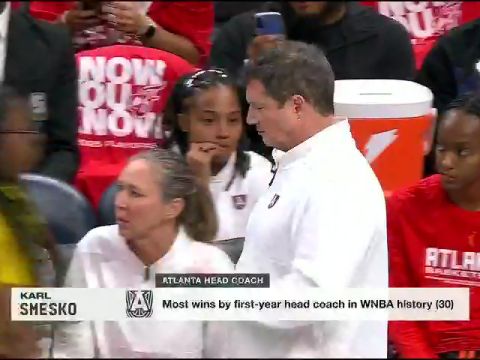 WNBA季后赛:亚特兰大梦想vs印第安纳狂热第1节英文原声回放