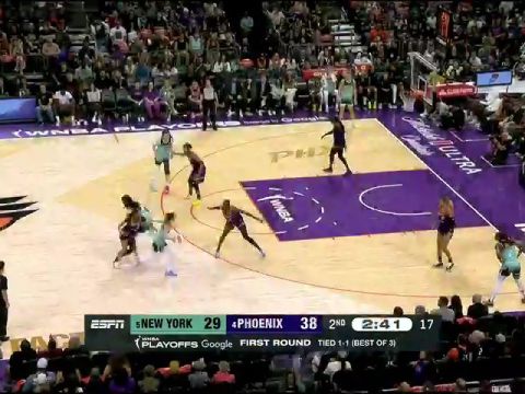 WNBA季后赛:纽约自由人vs菲尼克斯水星英文原声全场回放