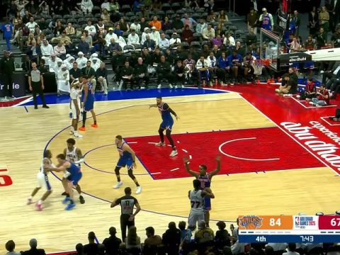 NBA季前赛:76人vs尼克斯英文原声全场回放