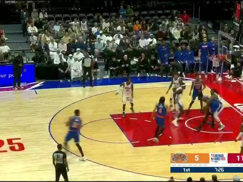 NBA季前赛:76人vs尼克斯第1节中文解说回放