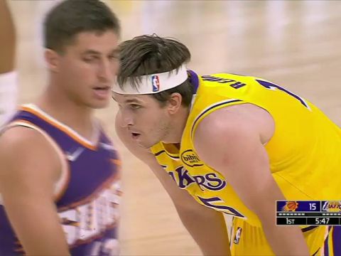 NBA季前赛：太阳vs湖人第1节中文解说回放