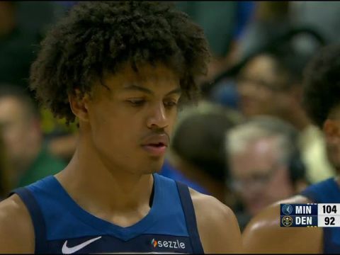 NBA季前赛:森林狼vs掘金第4节英文原声回放