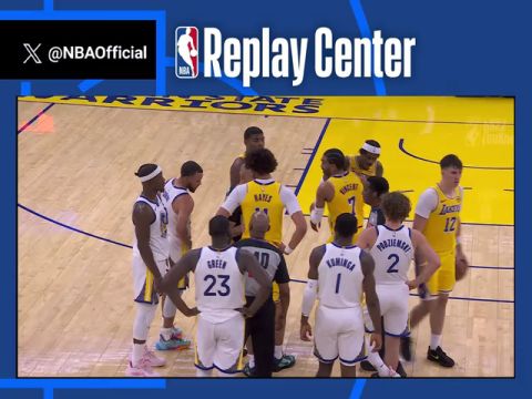 NBA季前赛:湖人vs勇士第2节英文原声回放