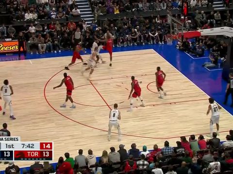 NBA季前赛:掘金vs猛龙第1节中文解说回放