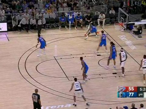 NBA季前赛:雷霆vs独行侠第3节英文原声回放