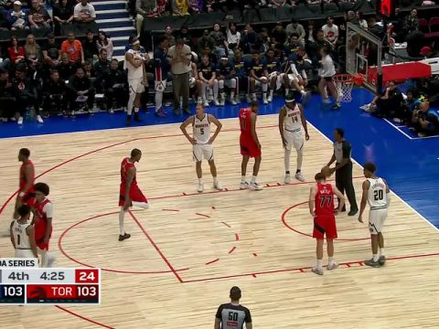 NBA季前赛:掘金vs猛龙第4节中文解说回放